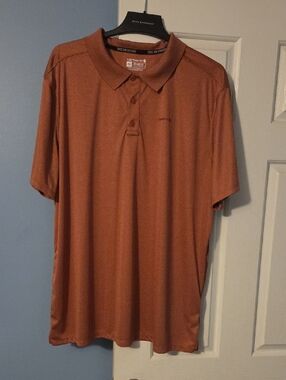 Carhartt Men's Short-Sleeve Polo in Rust Orange